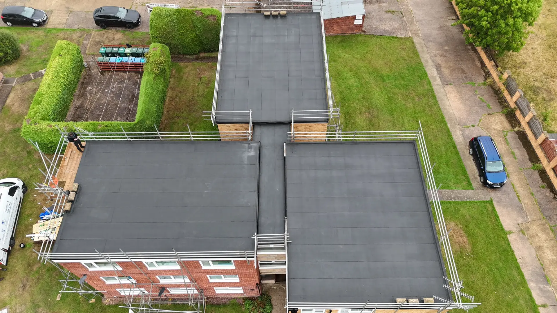 Block of flats, full flat roof replacement